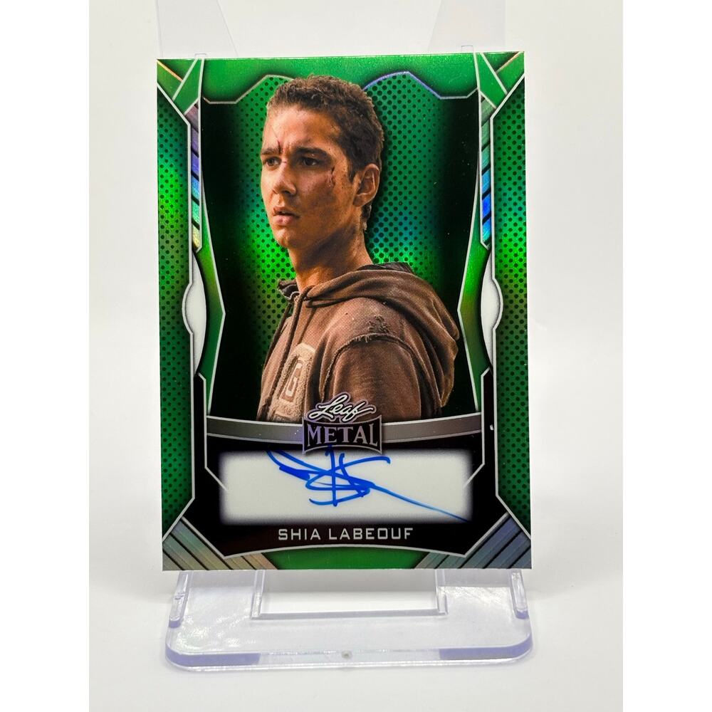 2026 Leaf Pop Century Shia Labeouf Prismatic Green On Card Auto 4/4 Transformers